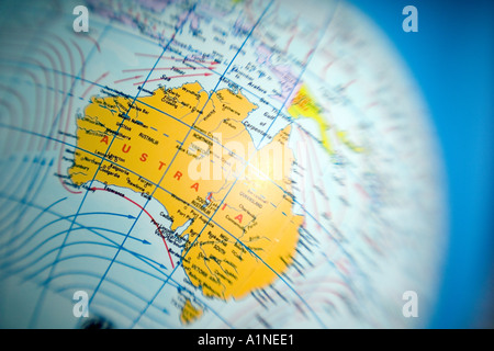 Globe Australia world globe Stock Photo