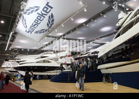 International Boat Show at Excel London the International exhibition and conference centre in Docklands, East London GB UK Stock Photo