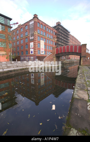 old cotton mills in Manchester being converted into luxury apartments Stock Photo