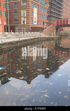 old cotton mills in Manchester being converted into luxury apartments Stock Photo