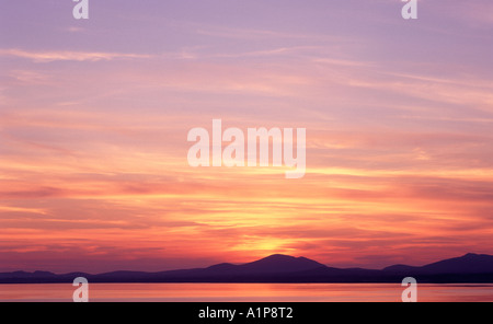 Sunset over the Lleyn Peninsula Gwynedd Wales Stock Photo