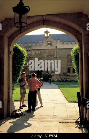 Gateway to quad Jesus College Oxford Stock Photo