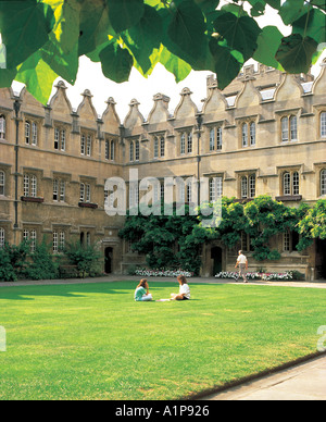 The Inner Quad Jesus College Oxford Stock Photo