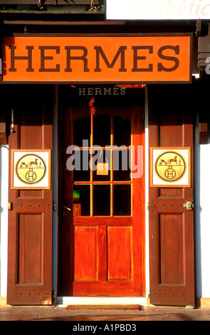 Hermes designer store Gustavia St Barts Stock Photo