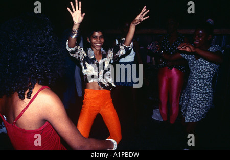 People dancing salsa outside the concert of Van Van in Havana , Cuba. Stock Photo