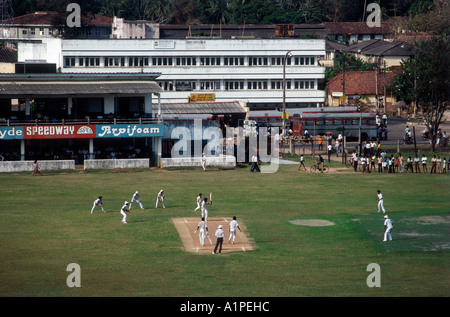 Sri Lanka, Galle, Playing Cricket Stock Photo