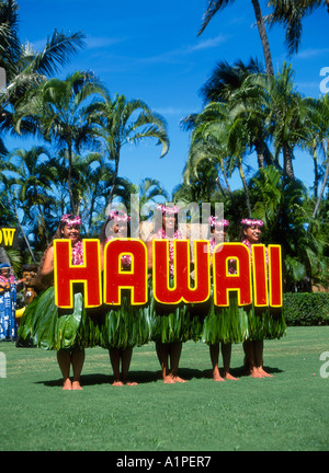 Honolulu, Kodak Hula Show, Hawaii Sign Stock Photo