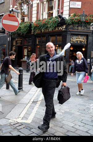 Funny business man in office interior Stock Photo - Alamy