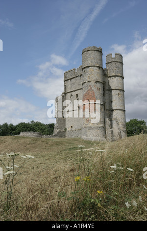 The gatehouse of the 14th-century Castle at Donnington with associations to the Civil War with a battle and siege. Stock Photo