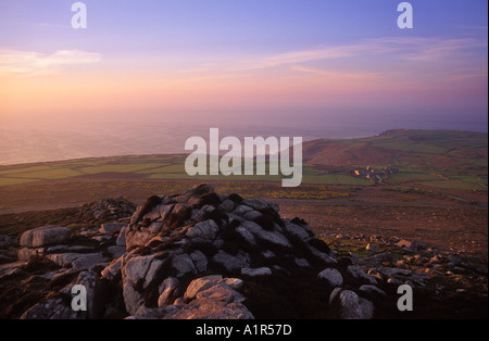 View north from Carn Galver West Penwith Cornwall England UK Stock Photo