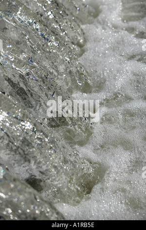 Water flowing through water treatment facility Stock Photo