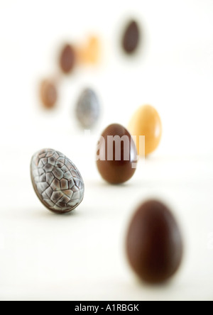 Chocolate eggs Stock Photo