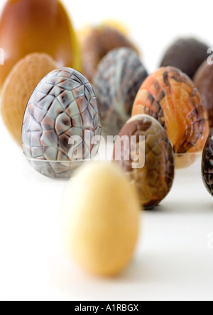 Chocolate eggs Stock Photo