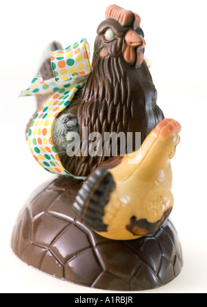Chocolate chickens Stock Photo