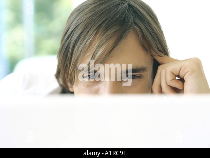 Man using laptop Stock Photo