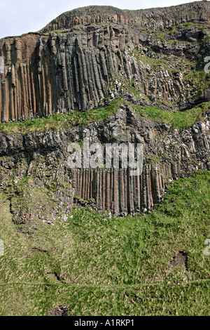 Organ Pipe Cliff vertical: The rock formations that create the famous organ pipe formation along the causeway path Stock Photo