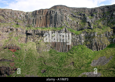 Organ Pipe Cliff (horizontal): The rock formations that create the famous organ pipe formation along the causeway path Stock Photo