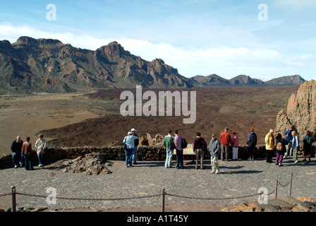 Lava Field  at Mount Teide at Tenerife Stock Photo