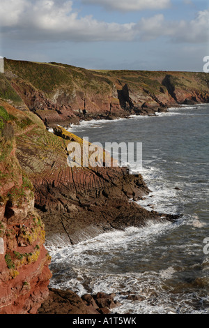 Pembrokeshire coast near Freashwater East Stock Photo