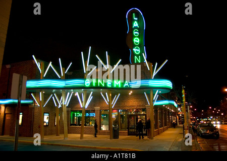 Lagoon Cinema the largest art movie theater  in the Twin Cities located in the Uptown area.   Minneapolis Minnesota USA Stock Photo