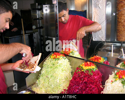 Making doner in Berlin, Germany Stock Photo