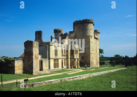 Belsay Castle in grounds of Belsay Hall Northumberland England Stock Photo