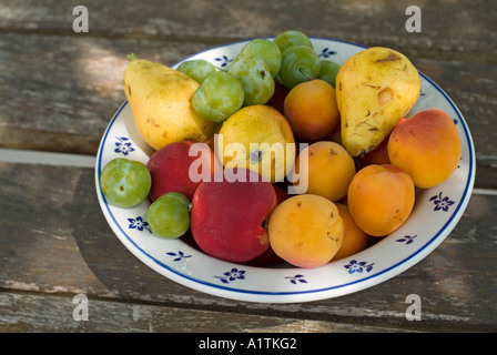 Bowl of fruit Stock Photo