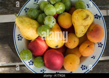 Summer fruit bowl Stock Photo