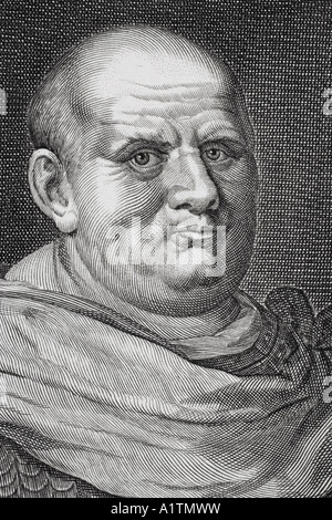 Imperator Caesar Vespasianus Augustus or Titus Flavius Vespasianus or Vespasian, 9 AD - 79 AD. Emperor of Rome. Stock Photo