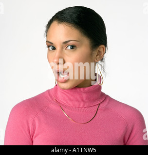 Portrait of a young mixed-race woman Stock Photo