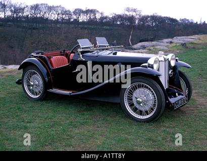 A MG P Type vintage car Stock Photo