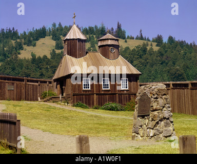 California Fort Ross State Historic Park Russian outpost on north coast Russian Orthodox chapel Stock Photo