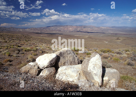 Yucca Mountain Nevada proposed storage site for high level nuclear waste Stock Photo