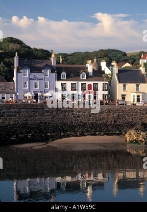 Rhins of Galloway hotels on the seafront on the picturesque scenic small coastal town of Portpatrick Scotland UK Stock Photo