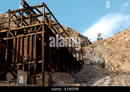 Exterior lower terminal for ore tramway at Keane Wonder Mine site Death ...