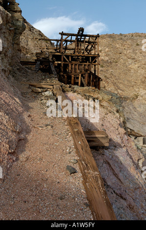 Exterior lower terminal for ore tramway at Keane Wonder Mine site Death ...