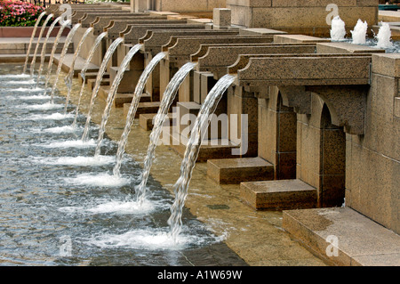 Copley Place Concourse Waterfall; Boston, MA, The lush jung…