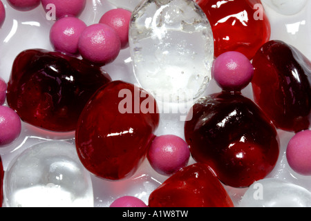 Coloured Glass & Ceramic Stones used for Pot Pourri Stock Photo