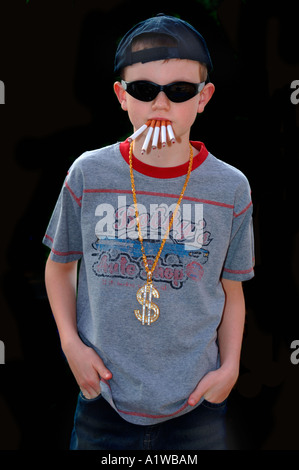 Cool Dude, Young Boy Approaching His Teenage Years. Stock Photo
