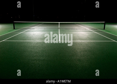 Tennis court by night Stock Photo