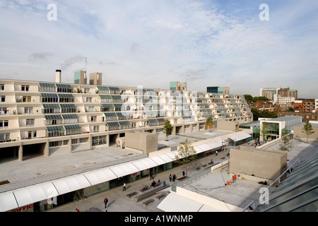 The Brunswick Centre, Camden, London, 1966-71, listed Grade II; redevelopment 2006. Overall view exterior. Stock Photo