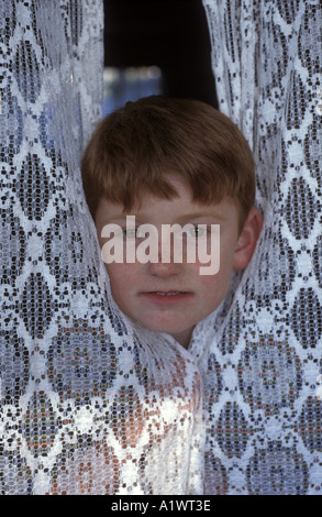 Portrait of 8 year old boy Stock Photo