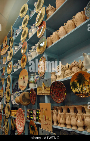 Interior of shop on a bazaar in Tunis medina, capital of Tunisia Stock Photo