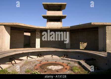 dh Hoxa Head Gun emplacement SOUTH RONALDSAY ORKNEY Hoxa Sound Scapa Flow coastal defence battery naval world war 2 two ww2 defences britain Stock Photo