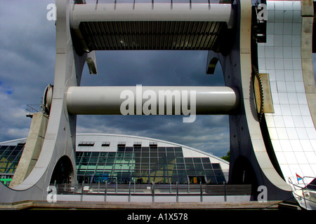 Close up view of Falkirk Wheel boat lift Scotland  Stock Photo