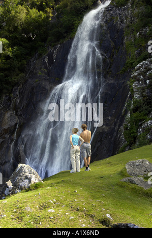 Aber Falls, Abergwyngregn, North Wales Stock Photo