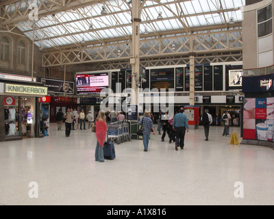 Interior of Charing Cross Railway Station London Stock Photo