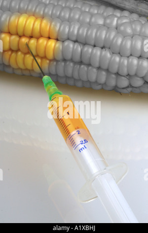 a corncob and an injection Stock Photo - Alamy