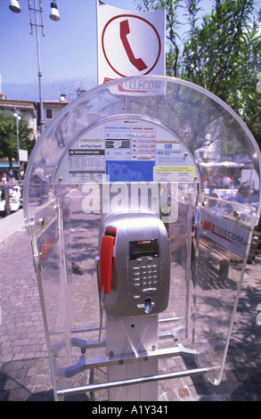 Italy, Lake Garda, public telephone sign Stock Photo - Alamy