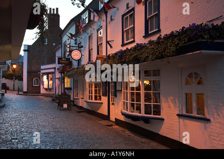 Cobbled street in Lymington, New Forest National Park, England Stock Photo